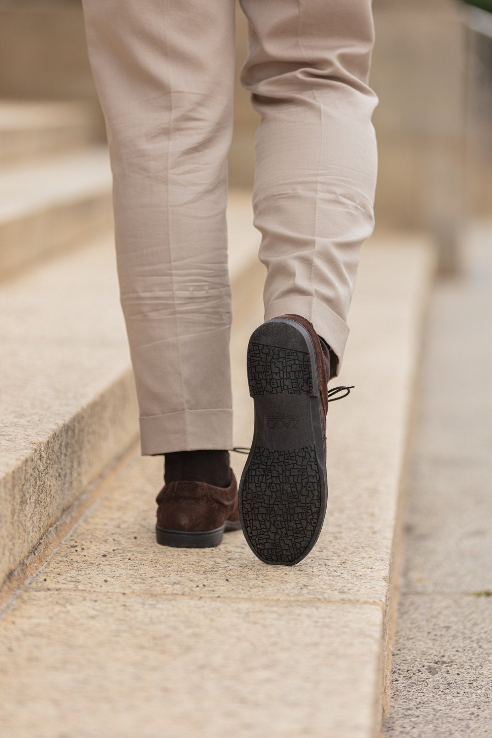 BRIQ Brogue Velours Brown