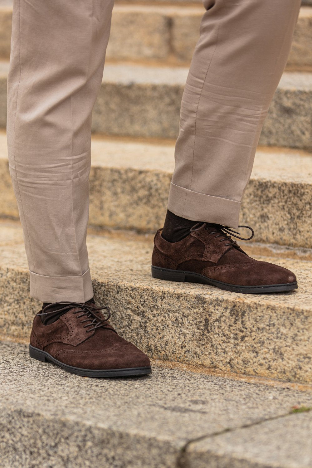 BRIQ Brogue Velours Brown